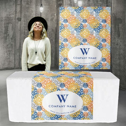 ビジネスカスタムテーブルランナーバナーフローラ タペストリー