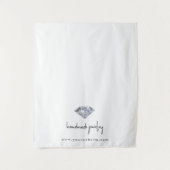 ビジネスカスタムテーモダンブルランナーバナージュエリー タペストリー (正面)