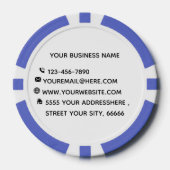 ビジネスカスタムネーム文字情報トランプのポーカーチップ ポーカーチップ (正面)