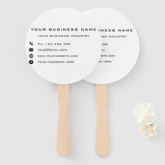 ビジネスカスタムハンドファン会社プロモーション ハンドファン (正面&裏面)