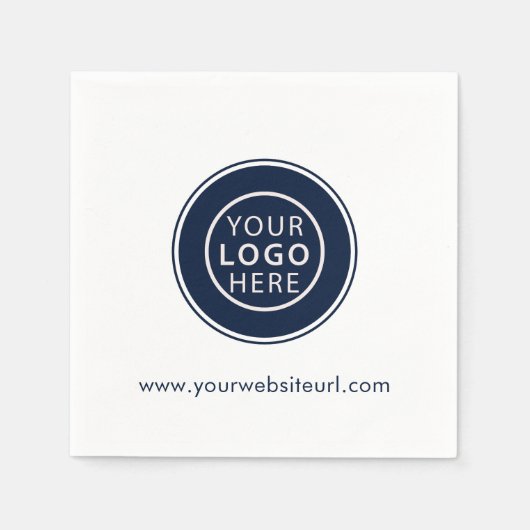 ビジネスカスタムブランドロゴ従業員のカスタム紙 スタンダードカクテルナプキン (正面)
