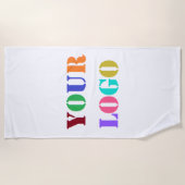 ビジネスカスタムプロモーションのロゴパーソナライズされた ビーチタオル (正面)