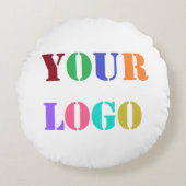 ビジネスカスタムプロモーション用ラウンドピローのロゴ ラウンドクッション (正面)
