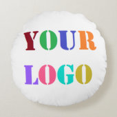 ビジネスカスタムプロモーション用ラウンドピローのロゴ ラウンドクッション (正面)