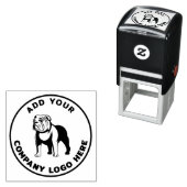 ビジネスカスタムラウンドロゴの追加 セルフインキングスタンプ (インサイチュ)