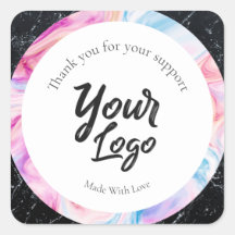 ビジネスカスタムレーベル黒と着色可能な大理石