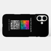 ビジネスカスタムロエレガントゴQRコードのアップロード Case-Mate iPhoneケース (裏面 (横))