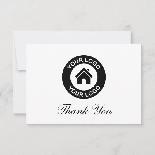 ビジネスカスタムロゴおよびメッセージサンキューカード サンキューカード (正面)