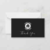 ビジネスカスタムロゴおよびメッセージサンキューカード ノートカード (正面)