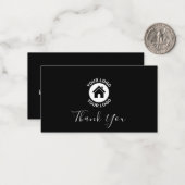 ビジネスカスタムロゴおよびメッセージサンキューカード ノートカード (正面/裏面インサイチュ)