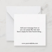 ビジネスカスタムロゴおよびメッセージサンキューカード ノートカード (裏面)