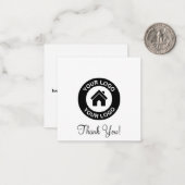 ビジネスカスタムロゴおよびメッセージサンキューカード ノートカード (正面/裏面インサイチュ)