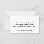 ビジネスカスタムロゴおよびメッセージサンキューカード ノートカード (裏面)