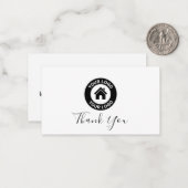 ビジネスカスタムロゴおよびメッセージサンキューカード ノートカード (正面/裏面インサイチュ)