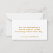 ビジネスカスタムロゴおよびメッセージサンキューカード ノートカード (裏面)