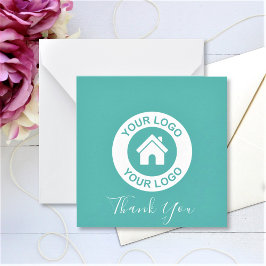 ビジネスカスタムロゴおよびメッセージサンキューカード ノートカード