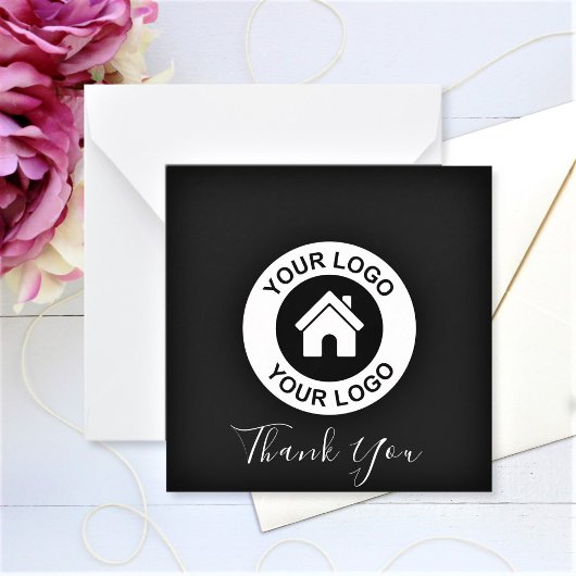 ビジネスカスタムロゴおよびメッセージサンキューカード ノートカード