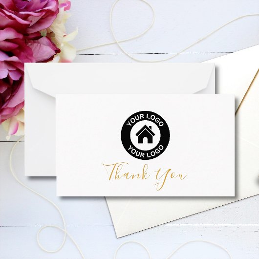 ビジネスカスタムロゴおよびメッセージサンキューカード ノートカード