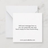 ビジネスカスタムロゴおよびメッセージサンキューカード ノートカード (裏面)