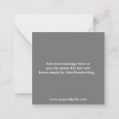 ビジネスカスタムロゴおよびメッセージサンキューカード ノートカード (裏面)