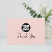 ビジネスカスタムロゴおよびメッセージサンキューカード 招待状 (スタンド正面)