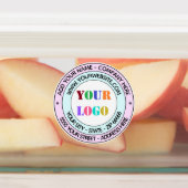 ビジネスカスタムロゴおよび文字ラウンドラベル ラベル (貼付)