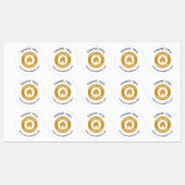 ビジネスカスタムロゴとありがとうご文字 ラベル (シート)