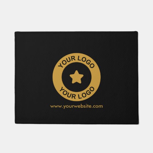ビジネスカスタムロゴと会社のウェブサイト ドアマット (正面)