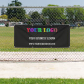 ビジネスカスタムロゴと文字のプロモーション用バナー 横断幕 (インサイチュ)