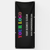 ビジネスカスタムロゴと文字のプロモーション用バナー 横断幕 (縦)