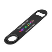 ビジネスカスタムロゴと文字の宣伝バー鍵 スピード栓抜き (正面アングル)