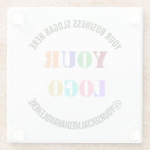 ビジネスカスタムロゴと文字ガラスのコースターの ガラスコースター (裏面)