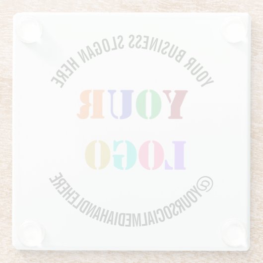 ビジネスカスタムロゴと文字ガラスのコースターの ガラスコースター (裏面)