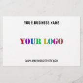 ビジネスカスタムロゴと文字プロモーションのチラシ チラシ (正面)