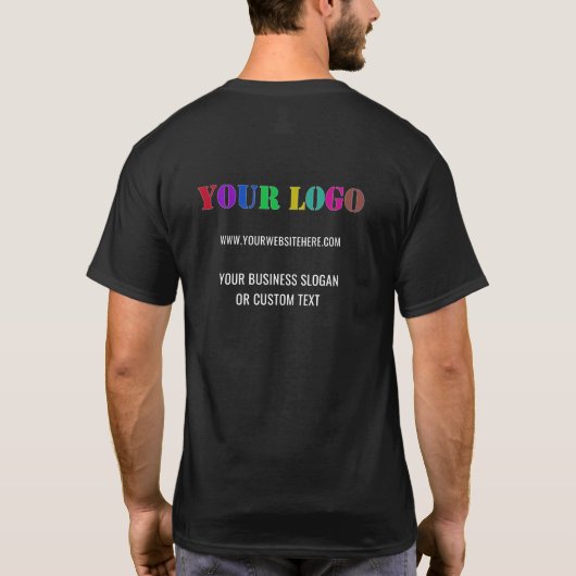 ビジネスカスタムロゴと文字プロモーションTシャツ Tシャツ (裏面)