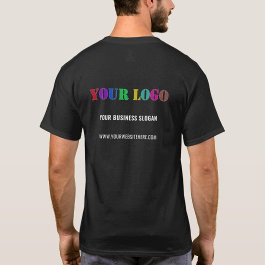 ビジネスカスタムロゴと文字プロモーションTシャツ Tシャツ (裏面)