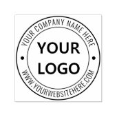 ビジネスカスタムロゴと文字ラウンドスタンプの セルフインキングスタンプ (デザイン)