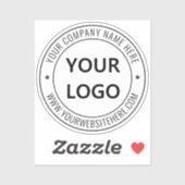 ビジネスカスタムロゴと文字ラウンドステッカーの シール (シート)