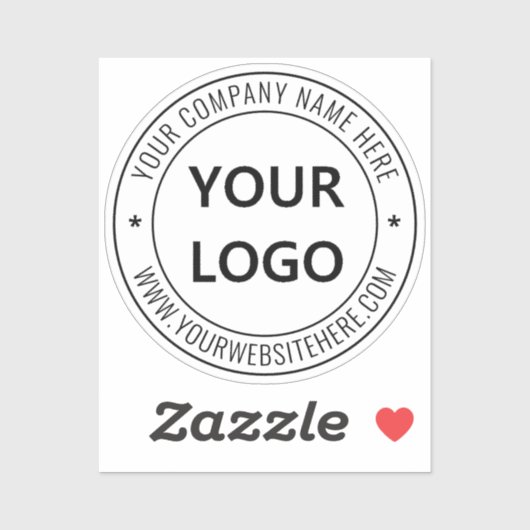 ビジネスカスタムロゴと文字ラウンドステッカーの シール (シート)