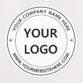 ビジネスカスタムロゴと文字ラウンドラベルの ラベル (デザイン2)