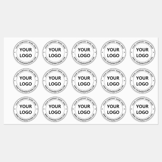 ビジネスカスタムロゴと文字ラウンドラベルの ラベル (シート)