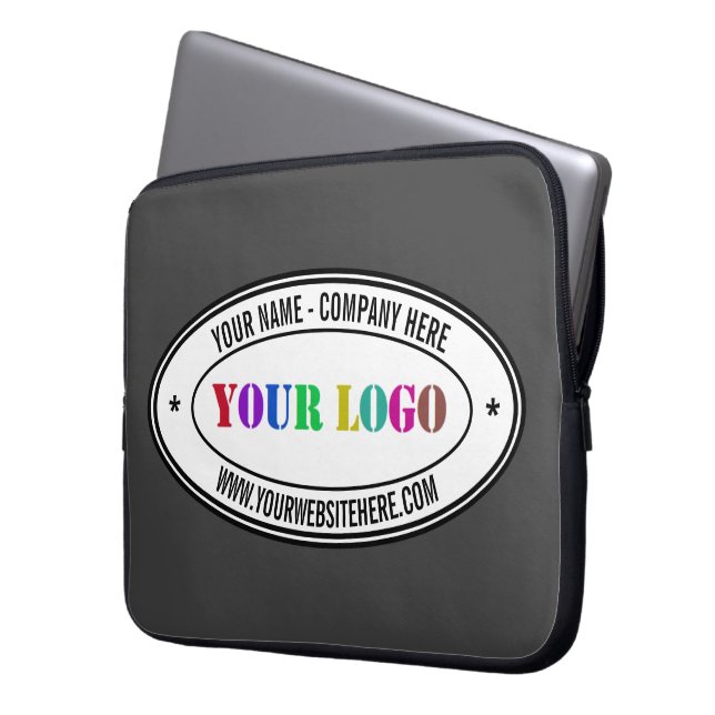 ビジネスカスタムロゴと文字ラップトップスリーブ ラップトップスリーブ (正面左)