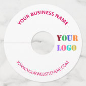 ビジネスカスタムロゴと文字ワイングラスラベル ワイングラスタグ (正面)