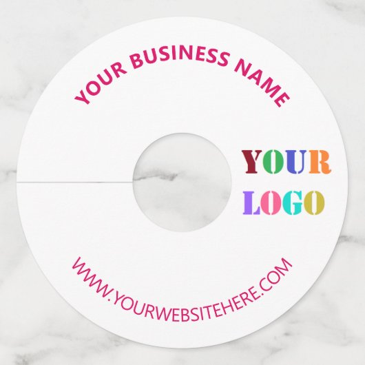 ビジネスカスタムロゴと文字ワイングラスラベル ワイングラスタグ (正面)