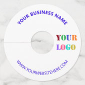 ビジネスカスタムロゴと文字ワイングラスラベル ワイングラスタグ (裏面)