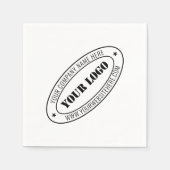 ビジネスカスタムロゴと文字会社のナプキンスの スタンダードカクテルナプキン (正面)