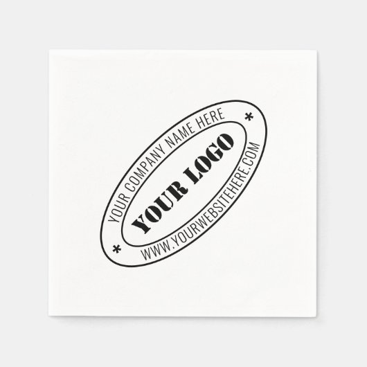 ビジネスカスタムロゴと文字会社のナプキンスの スタンダードカクテルナプキン (正面)
