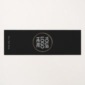 ビジネスカスタムロゴと文字 | 背面と前面の黒 ヨガマット (裏面(横))