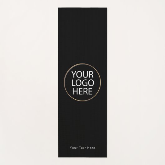 ビジネスカスタムロゴと文字 | 背面と前面の黒 ヨガマット