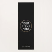 ビジネスカスタムロゴと文字 | 背面と前面の黒 ヨガマット (裏面)